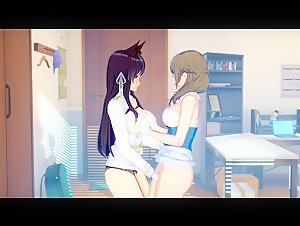 Atago Lesbian Hentai and Tsuujou Kougeki/