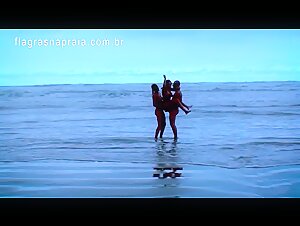 Naked Swinging Couples on Public Beach - Brazil