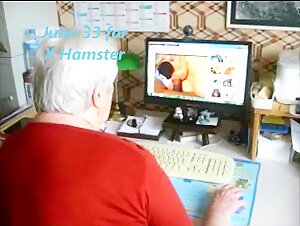 Granny watching X Hamster watching X Hamster